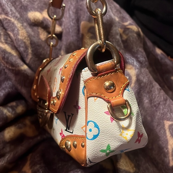 Louis Vuitton Takashi Murakami Y2K Rainbow Monogram White Marilyn Shoulder Bag - Picture 11 of 17